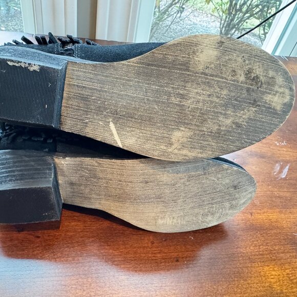 Minnetonka Black Suede Fringe Ankle Boot - Picture 10 of 10